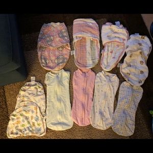 Lot of 7 baby swaddlers Aden Anais
